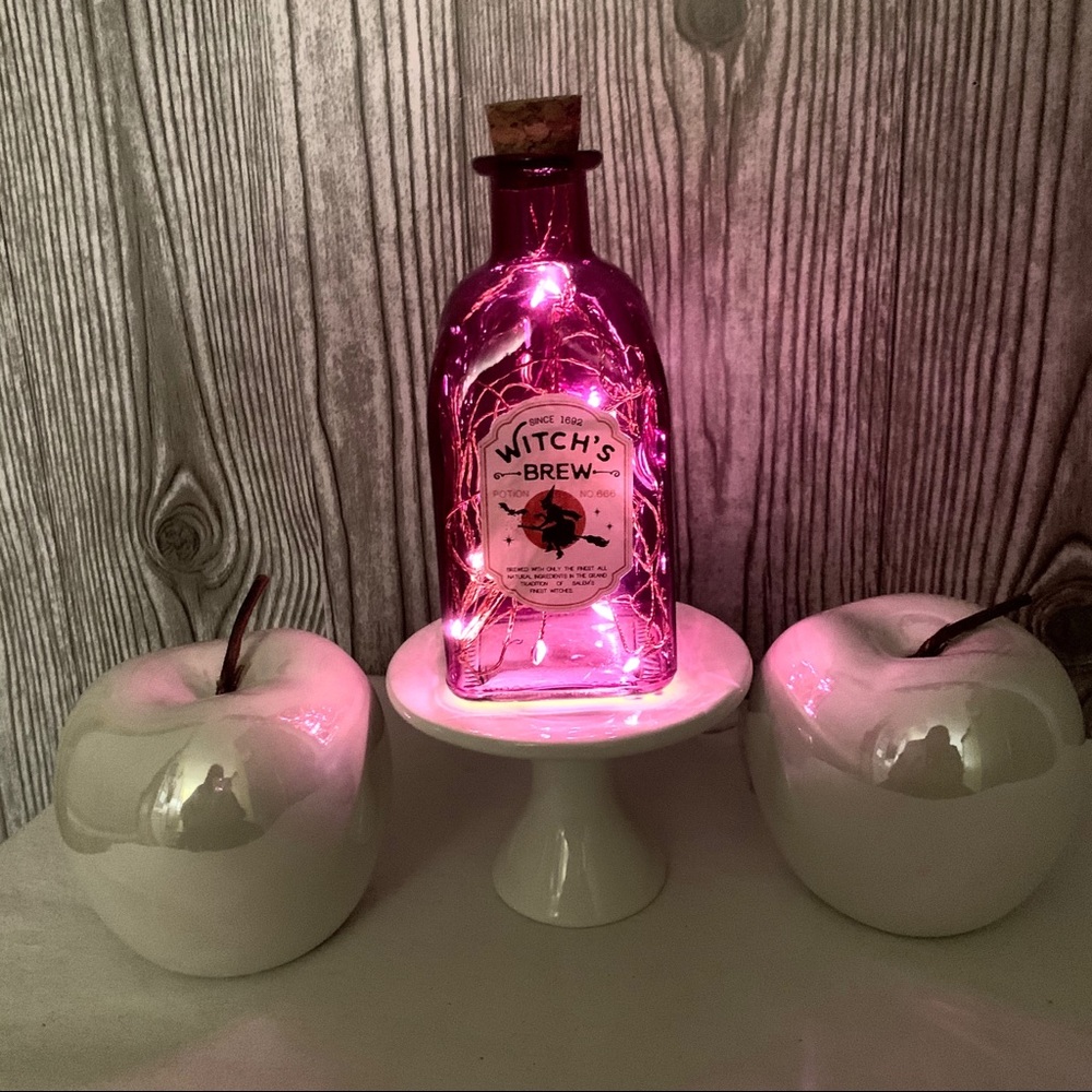 NWT 🧙Magic WITCH’S BREW Light-Up Bottle Decor Set - Picture 6 of 9